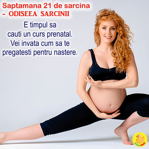 Cat de mare este burta in Saptamana 21 de sarcina -  de acum bebe poate simti gustul mancarurilor care ii plac lui mami (VIDEO)