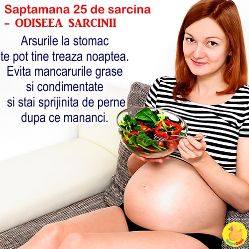 Cat de mare este burta in Saptamana 25 de sarcina -  bebe dezvolta de acum o preferinta pentru dulciuri (VIDEO)