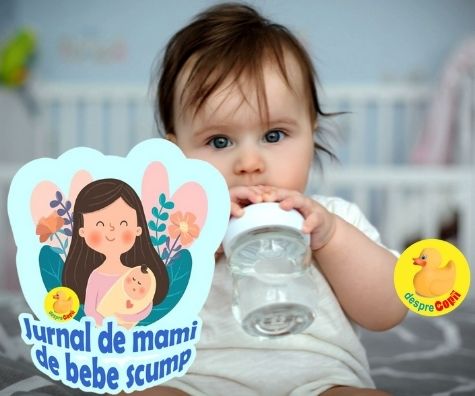 La 7 luni inca o victorie -  l-am invatat pe bebe sa bea singur apă - jurnal de mami de bebe scump