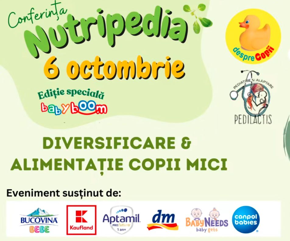 Conferinta Nutripedia 2024 la Bucuresti: Despre diversificarea si alimentatia copiilor mici