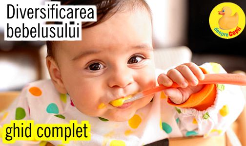 Diversificarea alimentatiei bebelusului -  reguli, liste, retete - ghid complet