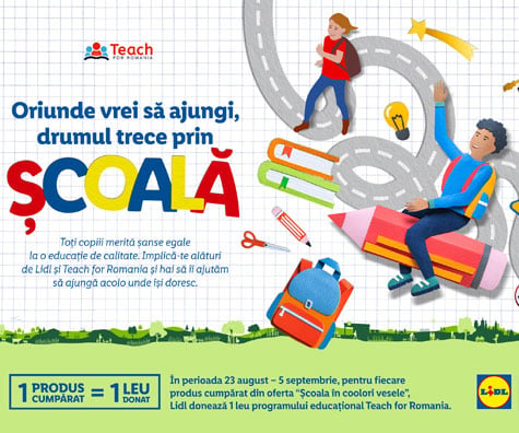 Cu ajutorul clientilor sai, Lidl Romania continua sa investeasca in educatie