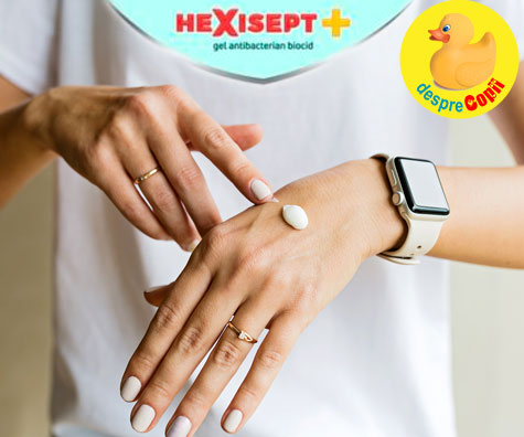 Cel mai bun dezinfectant pentru maini care nu usuca, ci hidrateaza pielea mainilor -  Hexisept