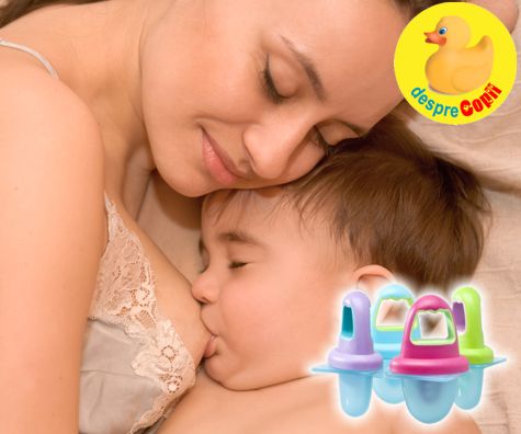 Inghetata din lapte matern -  o solutie eficienta de calmare a gingiilor bebelusului