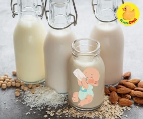 Laptele vegetal -  cel mai bun lapte vegetal pentru sugari si copii mici - ce variante alegem