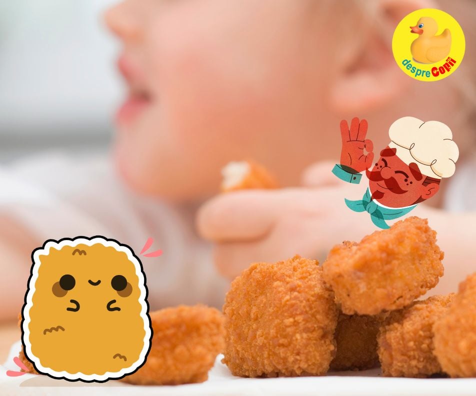 Nuggets de pui deliciosi pentru copii - o gustare ideala pentru copii si de luat la iarba verde