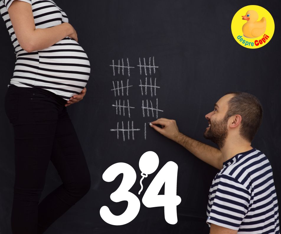 Saptamana 34 -  bebelina e foarte vioaie - jurnal de sarcina