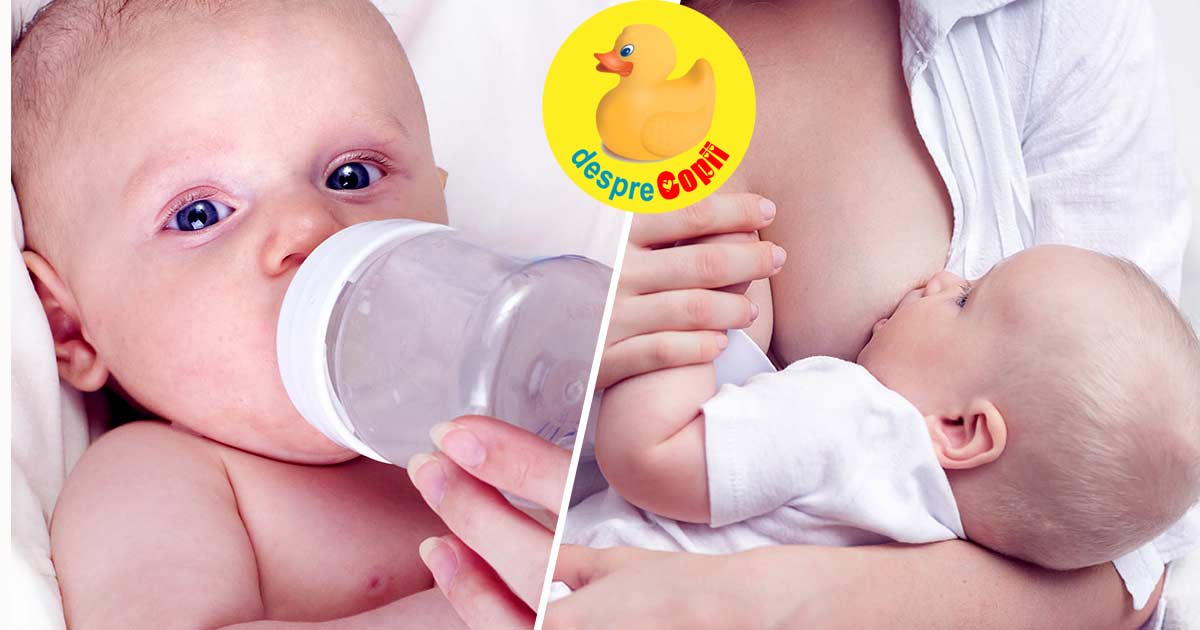 Lapte de la san sau lapte praf formula? Ce dam bebelusului si de ce