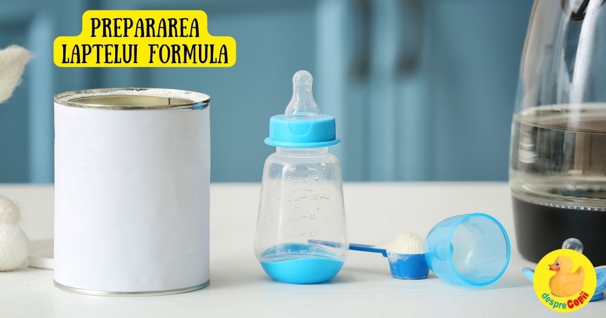 Preparea laptelui formula pentru bebe. Iata ce apa putem folosi pentru siguranta bebelusului 