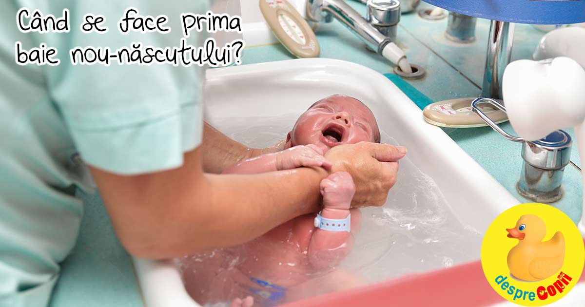 Decizii importante de luat pentru copil inainte de nastere -  intarzierea primei bai a nou-nascutului