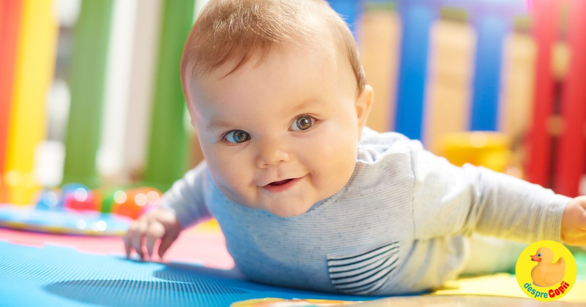 Statul pe burtica stimuleaza dezvoltarea senzoriala a bebelusului si cu aceste sfaturi putem sa il ajutam pe bebe