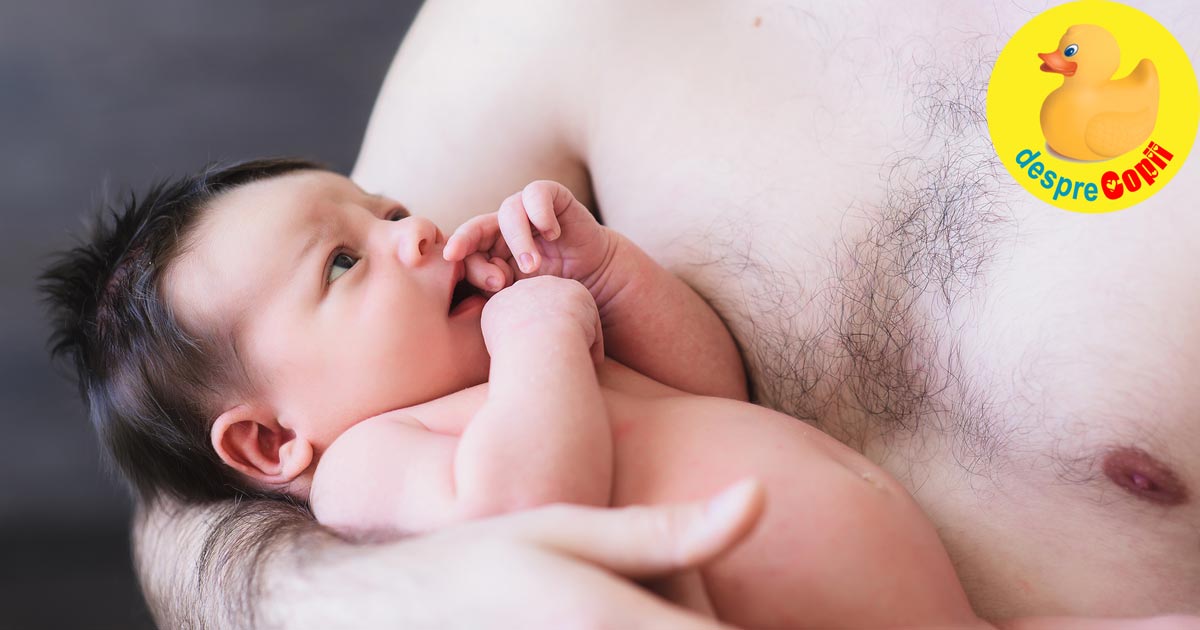 Iata de ce tati trebuie sa petreaca 30 de minute piele-piele cu bebelusul nou nascut in prima zi