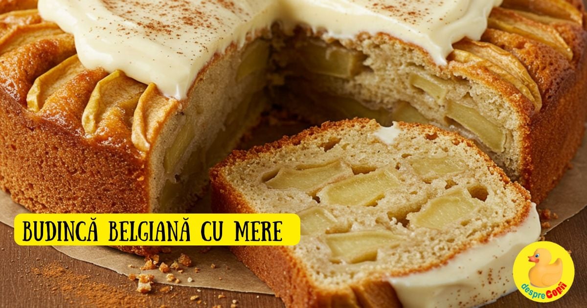 Budinca Belgiană cu Mere – aromată si cu scorțișoară