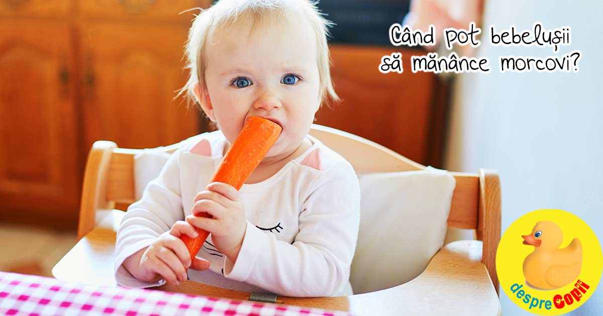 Morcovul in alimentatia bebelusului -  cand il putem oferi bebelusului si ce calitati are