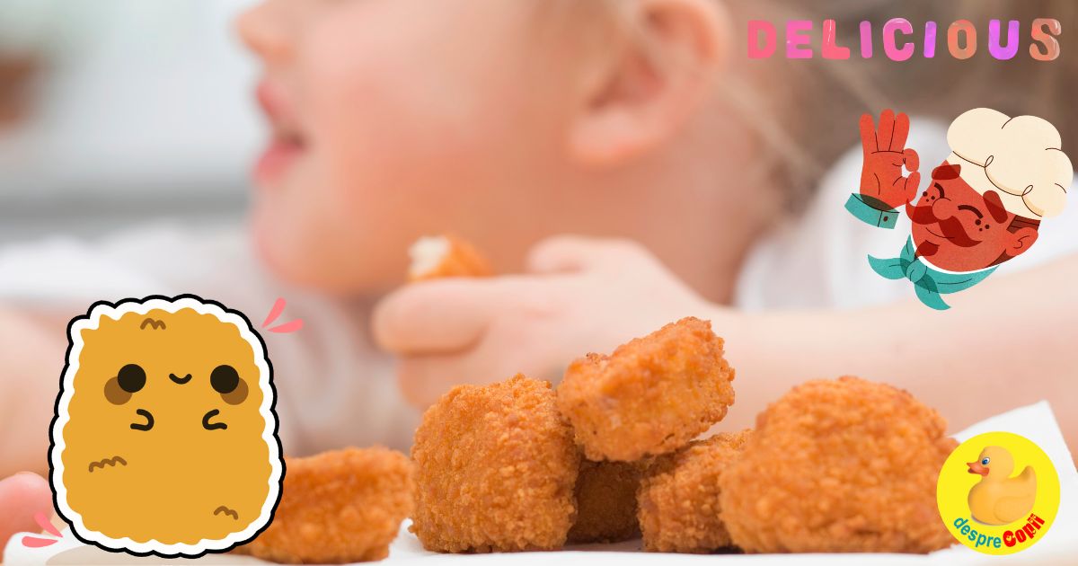 Nuggets de pui deliciosi pentru copii - o gustare ideala pentru copii si de luat la iarba verde