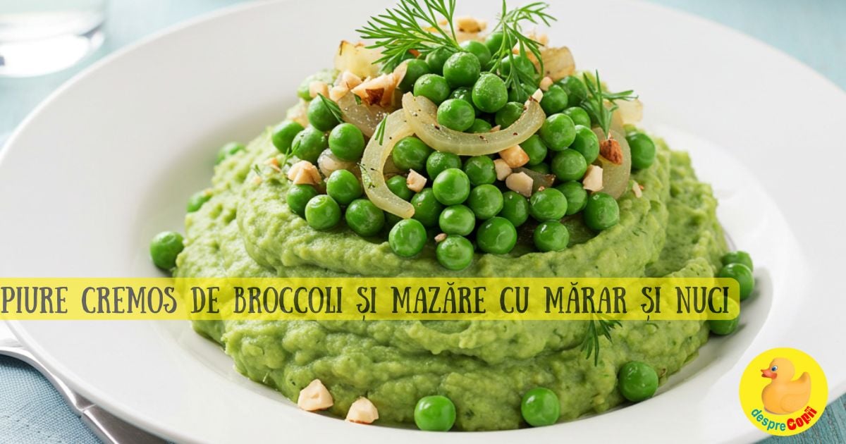 Piure cremos de broccoli si mazare cu marar si nuci - un deliciu vegetarian