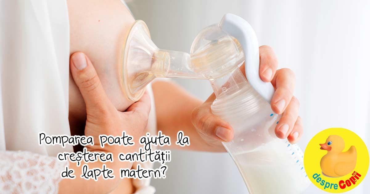 Pomparea laptelui matern -  iata cum poate ajuta la cresterea cantitatii de lapte matern