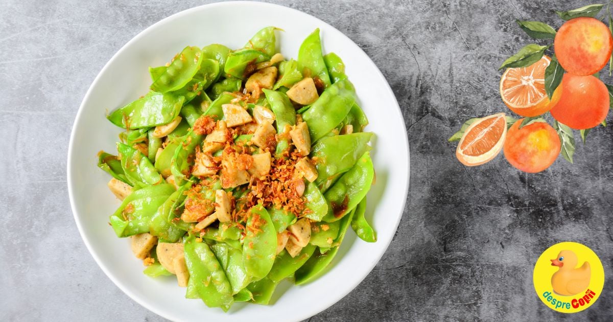 Stir Fry de porc cu mandarine si mazare - O combinatie delicioasa si plina de arome!