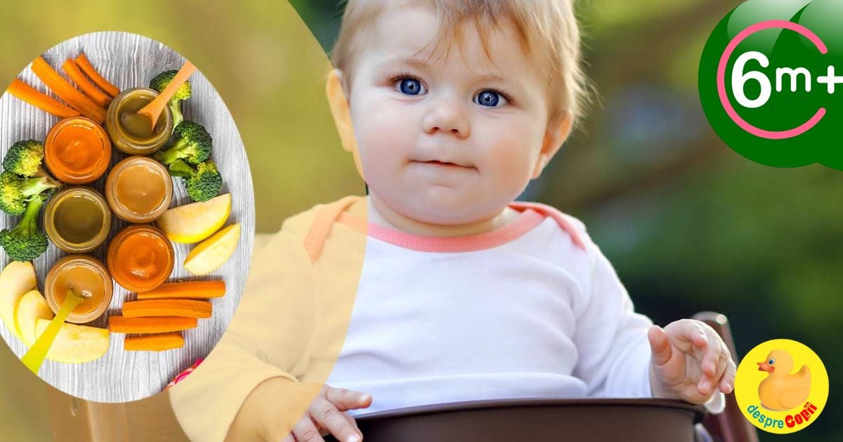 Retete pentru bebelusi de 6 luni -  inceputul diversificarii alimentatiei