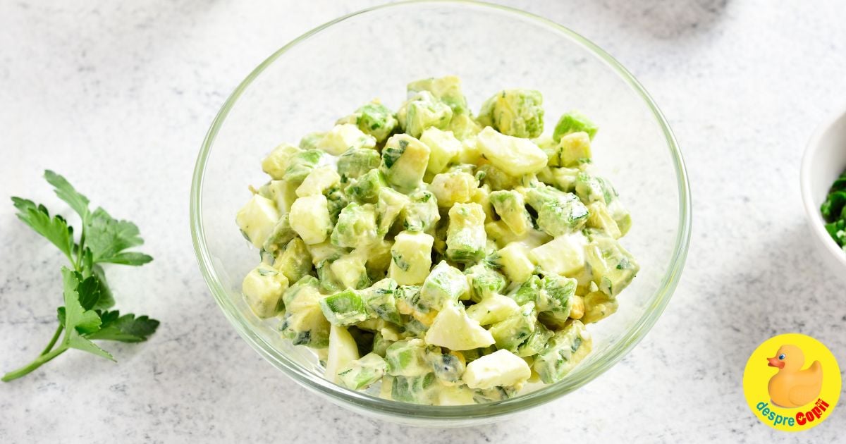 Salata super-cremoasa cu avocado si cartofi - de post