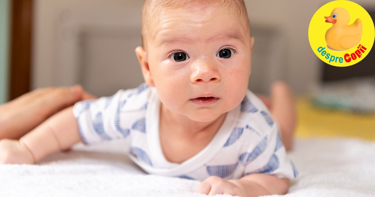 Bebelusul sta pe burtica -  cum, cand si cat. Si ce facem daca nu ii place? 4 sfaturi la obiect.