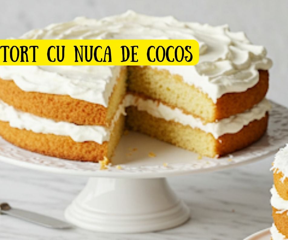 Tort cu nuca de cocos - un desert delicat si aromat