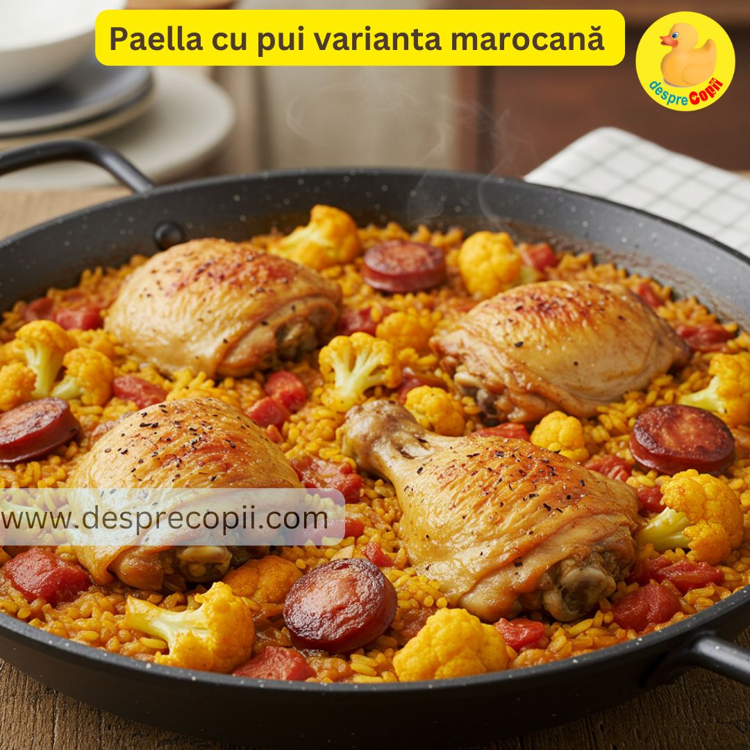 Paella cu pui varianta marocană