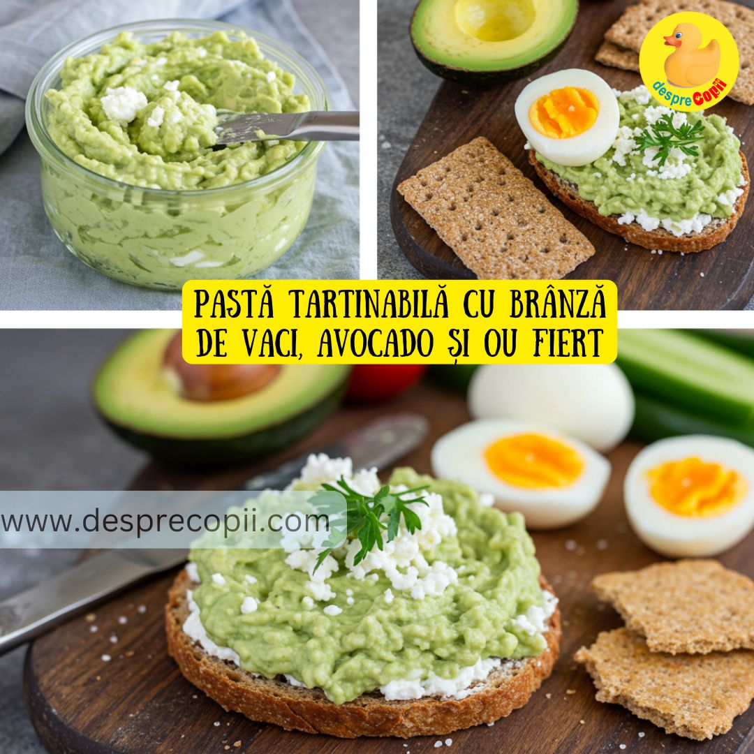 pasta branza de vaci avocado