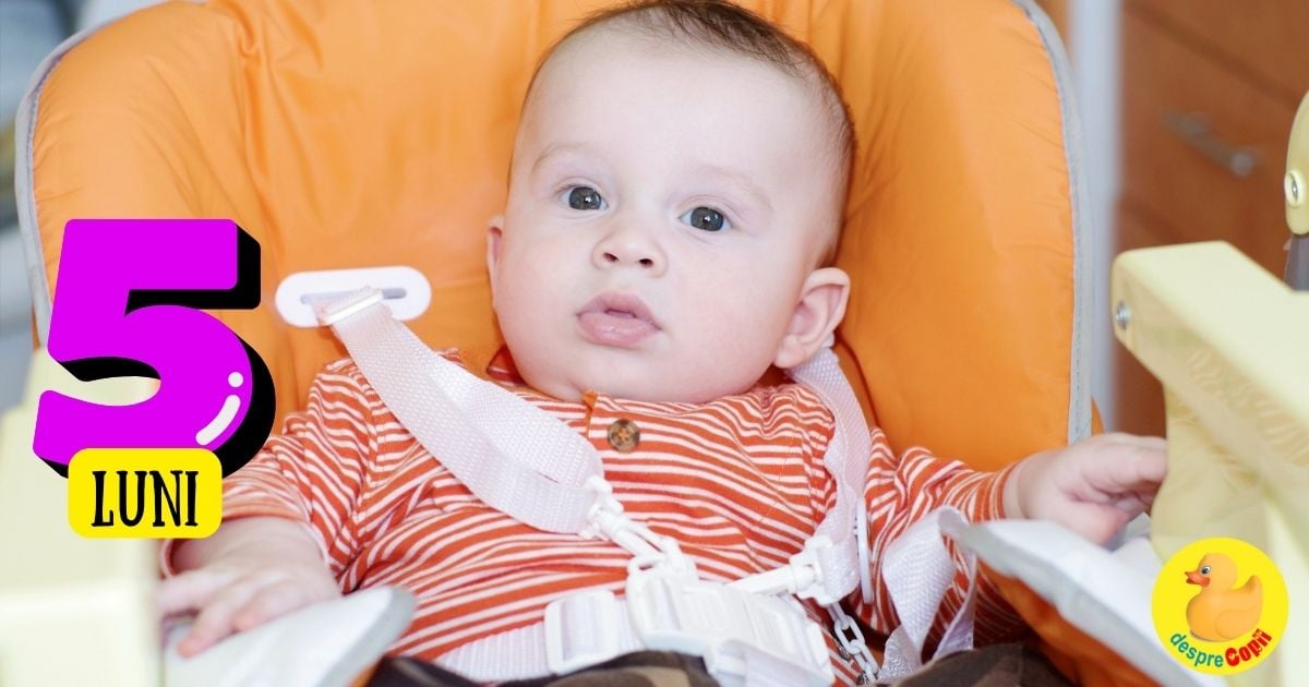 La 5 luni unii bebeluși pot incepe să pape și altceva decat doar lapte. Ce cum și cand - sfatul pediatrului