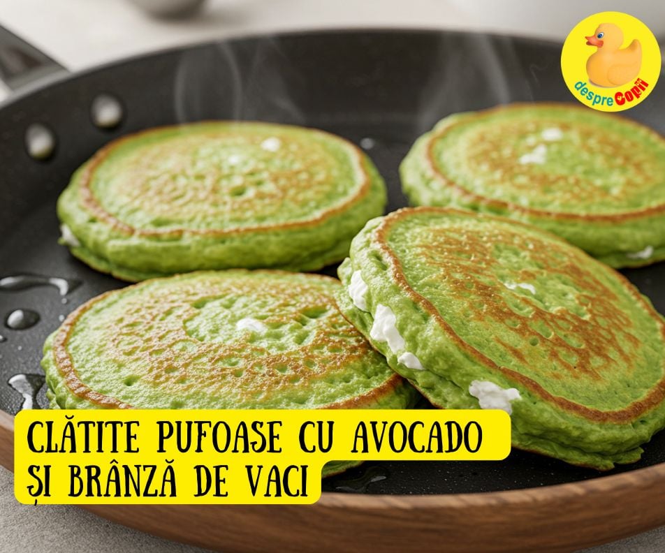 Clatite pufoase cu avocado și branza de vaci – o reteta perfecta pentru bebelusi