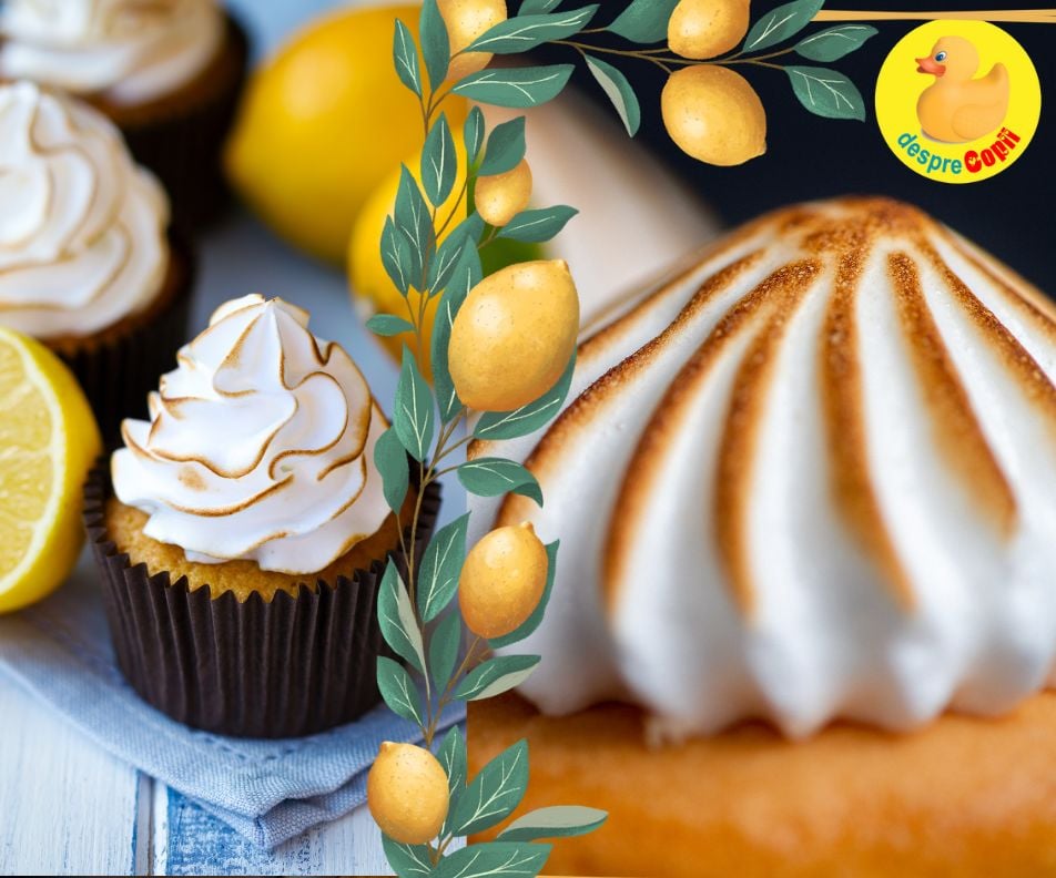 Cupcakes cu meringue si crema de lamaie