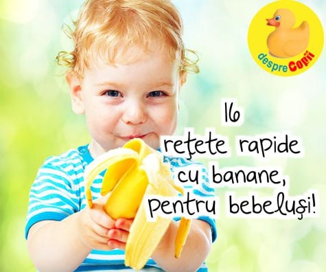 16 rețete rapide cu banane, pentru bebeluși